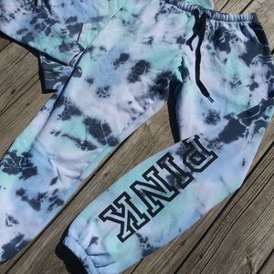 PINK Victoria’s Secret small tie dye super soft sweatpants